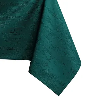 AmeliaHome Tischdecke rund 110x110 cm Tischtuch Tafeldecke Vesta | Fleckschutz Lotuseffekt Abwaschbar Wasserabweisend Ornament flaschengrün