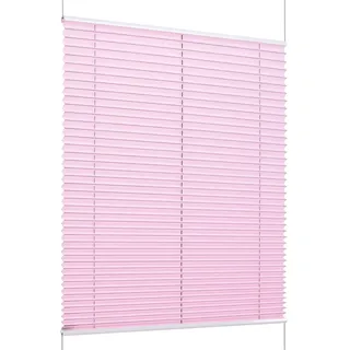 K-Home Klemmfix-Plissee Florida Rosa 95 x 130 cm (B x L) einzigartiges Design mit bezauberndem Lichteffekt