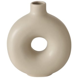 Boltze Vasen Set Lanyo (Farbe beige, Blumenvase aus Keramik, runde Form, Maße 17x7x20 cm, Deko-Vase) 2024829