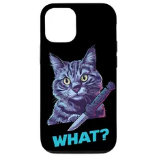 Hülle für iPhone 13 Katze Messer Design Witzige Tier Katzen