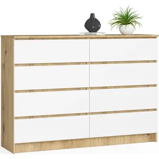 Große Kommode SAVRILA – Artisan Eiche / weiß - Braun