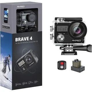 AKASO Action Kamera 4K 20MP Unterwasserkamera Schwarz