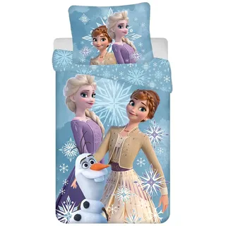 Disney Frozen Bettwäsche Eiskönigin Anna ELSA Snow Kopfkissen Bettdecke 135/140x200