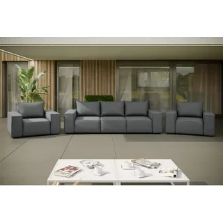Gartenmöbel-Set GARDENT 3-1-1 wetterfester Stoff NXL Grau - Grau