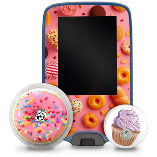Aufkleber Set passend für Freestyle Libre 2 + 3 Lesegerät + Sensor R229 Sweets