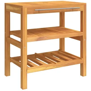 vidaXL Waschtisch mit 2 Ablagen 74x45x75 cm Massivholz