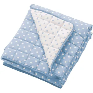 Italbaby Steppdecke für Kinder, Größe 110 x 150 cm, aus Baumwolle, Blaue Punkte, hergestellt in Italien