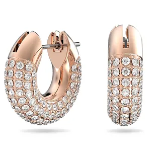 Swarovski Dextera Kreolen, Rosé Vergoldete Ohrringe mit Strahlenden Swarovski Kristallen