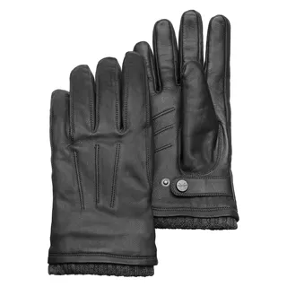PEARLWOOD Lederhandschuhe "Newton" leichte Vintage Optik durch Waxfinish, schwarz
