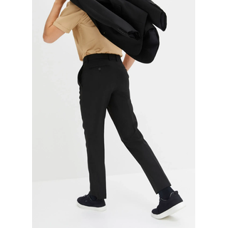 Anzughose BONPRIX "Baukasten-Anzugshose, Regular Fit", Herren, Gr. 50, N-Gr, schwarz, Obermaterial: 100% Polyester. Futter: 100% Polyester, festlich, regular fit, Hosen Anzughose, aus Polyester, Regular Fit, festlicher Stil