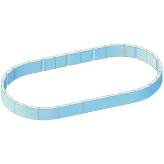 XXXLutz Poolwandisolierung Pool Protector T60 für Ovalformbecken 730 x 360 x 132 cm 32 St.