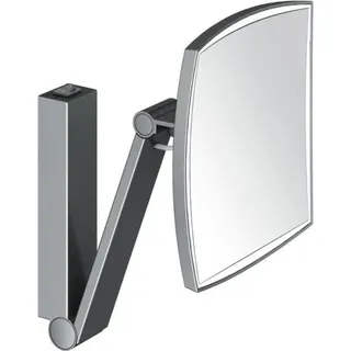 Keuco Kosmetikspiegel iLook_move 200 x 200 mm, beleuchtet Schwarzchrom gebürstet 17613139004