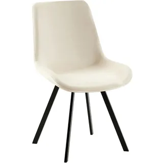 CLP Esszimmerstuhl Lewes Samtbezug I 360 Grad drehbarer Polsterstuhl I Küchenstuhl mit Rückenlehne