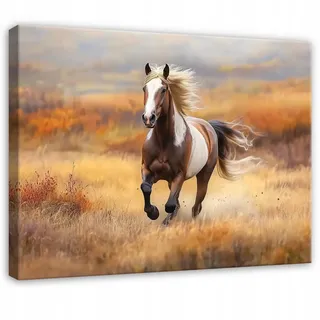 Wallarena Wandbild Pferde Tiere Wohnzimmer 120x80 , Multicolor , Holzwerkstoff , Recyclingholz , Abstrakt , Rechteckig , 120x80 cm , FSC 100% , 3D-Effekt , Bilder & Rahmen, Bilder, Leinwandbilder