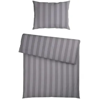 Curt Bauer Bettwäsche , Grau , Textil , Streifen , 140x200 cm , bügelleicht , Heimtextilien, Bettwäsche & Leintücher, Bettwäsche