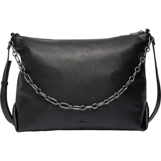 s.Oliver Schultertasche Shoulder Bag Grey / Black schwarz - Schwarz