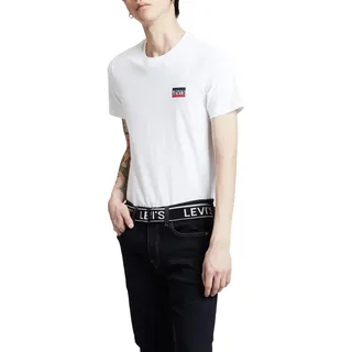Levi's 2-Pack Crewneck Graphic Tee T-Shirt, Sportswear White/Mineral Black, L