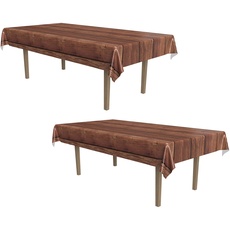 Beistle 54954, 2 teiliges Holz-tablecovers, 137,2 x 274,3 cm