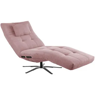 Kawola Relaxliege Leticia Pink Cord , Pink, Schwarz , Textil , Echtholz , Füllung: Komfortschaum , 82x115x156 cm , Gartenmöbel, Gartenliegen, Relaxliegen