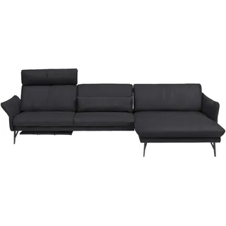 Himolla Ecksofa , Anthrazit , Textil , Uni , Ottomane rechts, L-Form , 330x174 cm , Blauer Engel, Goldenes M, Emas , Typenauswahl, Lederauswahl, Stoffauswahl, Hocker erhältlich, Rücken echt , Wohnzimmer, Sofas & Couches, Wohnlandschaften, Ecksofas