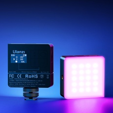 ULANZI VL49 Pro Kamera Licht RGB, led Videoleuchte mit 2500mAh Akku, Magnet Adsorption, 360° Full-Color Foto Licht Portable mit 20 Simulierten Lichteffekten für Produktfotografie, Video und Vlogging