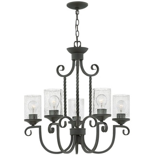 Elstead Lighting Kronleuchter , Schwarz , Metall, Glas , 82.8 cm , Grüner Punkt, RoHS , Lampen & Leuchten, Innenbeleuchtung, Hängeleuchten, Kronleuchter