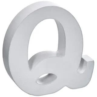 Rayher Dekoartikel MDF-Buchstabe Q weiß