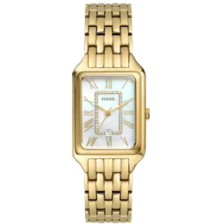 Fossil Damenuhr Raquel quarz/ 3-Zeiger-datum Uhrwerk 26mm Gehäusegröße mit einem Edelstahlarmband ES5304
