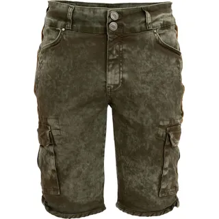 HECTOR CARGO Trachtenhose Army mit Trachtenknöpfen, breitem Bund und abgesetzten Nähten - Grün