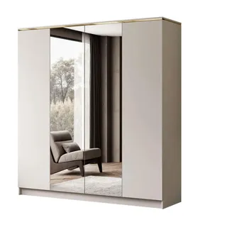 lookway Kleiderschrank Aurora 4D 200 x 213 x 57 cm Beige