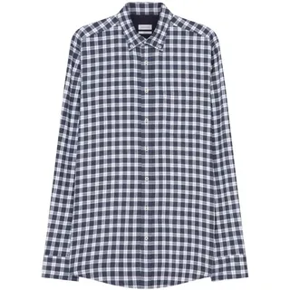 Seidensticker Herren Slim fit twill met lange mouwen Hemd, Dunkelblau, M-4XL EU