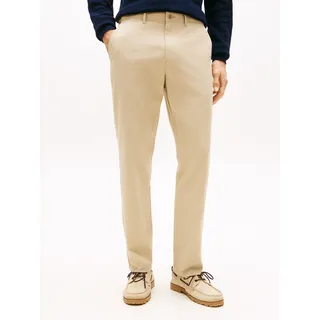 Chinohose TOMMY HILFIGER "HARLEM ESSENTIAL", Herren, Gr. 30, Länge 32, sandalwood, Twill, Obermaterial: 97% Baumwolle, 3% Elasthan, unifarben, schmal normal, Hosen Chinohose, Tapered Leg, Basic, schlichtes Design