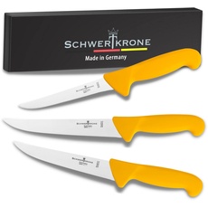 Schwertkrone Metzgermesser Set Solingen - 3-teilig, Edelstahl, rostfrei
