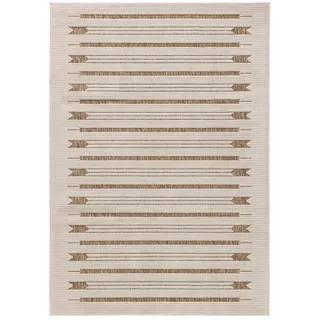 benuta Outdoorteppich Kaleo Cream/Beige 80x150 cm , Creme , Kunststoff , Rechteckig , 80x150 cm , wasserabweisend , Teppiche und Böden, Teppiche, Outdoorteppiche