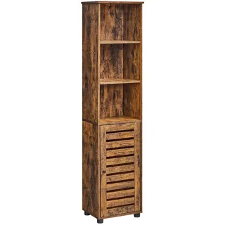 VASAGLE Mid.you Hochschrank 40 x 167 cm Braun/Schwarz Metall
