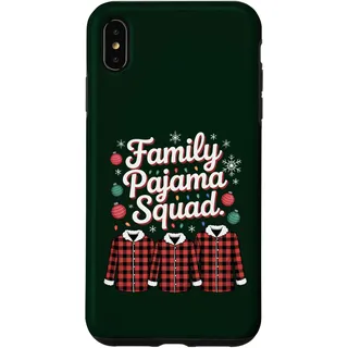 Hülle für iPhone XS Max Familien-Pyjama Squad Weihnachten passend