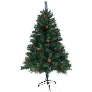Svita Weihnachtsbaum künstlich Tannenzapfen und Beeren inkl. Ständer 150cm