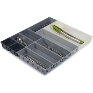 Joseph Joseph Blox 10-teiliges Küchenbesteck-Utensilien-Schreibwaren-Werkzeug-Modular-Schubladen-Organizer-Set, Grau