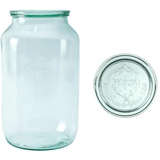Weck Zylindrisches Glas 3000 ml 4 Stück | Glas mit Deckel | Zum Einmachen von Konserven, Säften, zur luftdichten Aufbewahrung von trockenen Zutaten