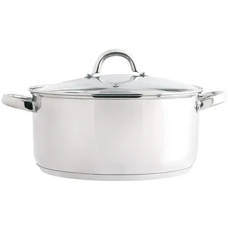 Quid Ottawa Typ 1L Bräter mit Deckel 28 x 19 cm, Antihaft, Edelstahl, 2.23 kg, Silber