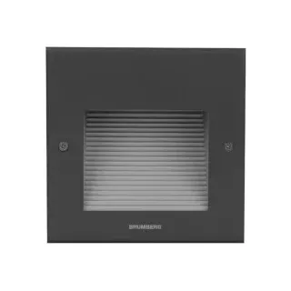 Brumberg 60208183 LED-Wandeinbauleuchte quadratisch, 230 V AC, 50 Hz, 2 W, 3.000 K, IP65, schwarz