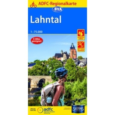 ADFC-Regionalkarte Lahntal, 1:75.000, mit Tagestourenvorschlägen, reiß- und wetterfest, E-Bike-geeignet, mit Knotenpunkten, GPS-Tracks Download