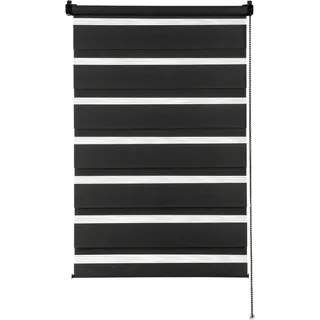 GARDINIA Doppelrollo Easyfix 100 x 150 cm schwarz