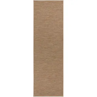 HANSE HOME BT Carpet Nature Läufer In- und Outdoor – Schlingen Küchenläufer rutschfest Flachgewebe Kurzflor Woll-Optik Fineloop Küchenteppich für Flur, Küche, Garten, Terrasse, Badezimmer – Terracotta, 80x350cm