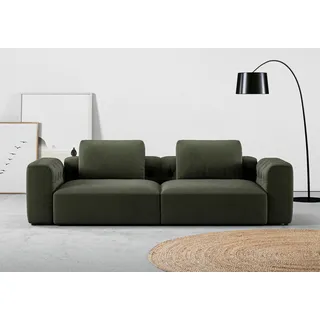 Home affaire 2,5-Sitzer »Cushid« Modulsofa, bestehend aus 2 Teilen, Breite 268 cm, grün