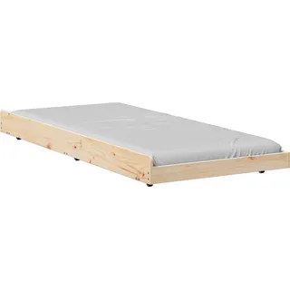 vidaXL Bettgestell Braun 80 x 200 cm Massivholz Kiefer - Braun