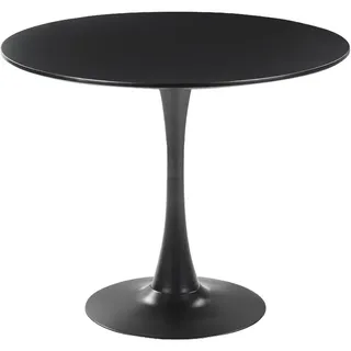 Beliani Esszimmertisch Ø 90 cm schwarz