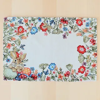 Raebel Gobelin Tischset Tischläufer Ostern, Verschiedene Größen, bunt, Größe:Deckchen 40 x 40 cm