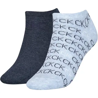 stichd b.v. Calvin Klein Damen Sneaker Socken 2er Pack - denim melange