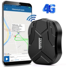 TKMARS 4G Tracker Auto GPS Tracker Auto Echtzeit-Ortung, 90 Tage Standby-Zeit, Stark Magnetisch Wasserdicht, 5000mah